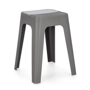 Set 4 tabureti polipropilena gri Hobbit 36.5x36.5x46.5 cm
