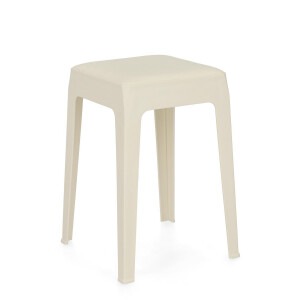 Set 6 tabureti polipropilena alba 33x33x47 cm