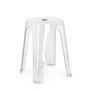 Set 6 tabureti polietilena transparenta Sonny 34.5x34.5x46.5 cm