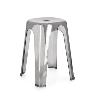 Set 6 tabureti polietilena gri Sonny 34.5x34.5x46.5 cm