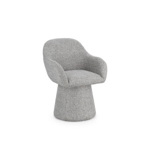 Fotoliu rotativ textil buclat gri Antara 58x60.5x81.5h