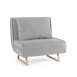 Fotoliu extensibil textil gri Colton 90x86x88h