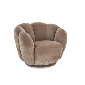 Fotoliu textil maro Tulip 89x82x71h