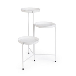 Suport ghivece flori otel alb Henley 47,5x42,5x60h