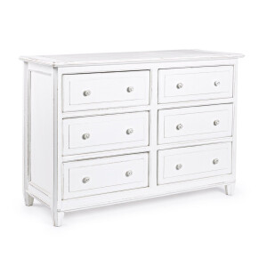 Comoda lemn mango alb Colette 120x45x85h