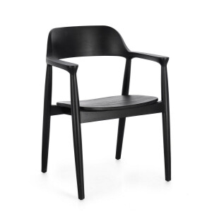 Set 2 scaune lemn negru Idris 60x54x80 cm