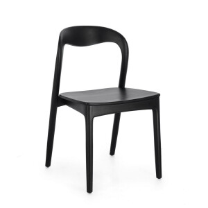 Set 2 scaune lemn negru Miley 47x53x82 cm