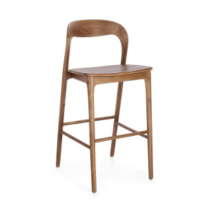 Scaun bar lemn maro Miley 48x51.5x102 cm