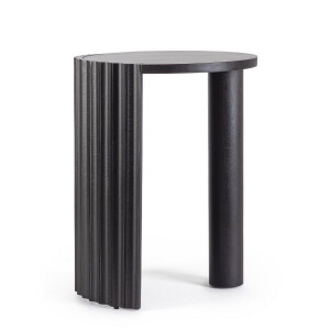 Masuta lemn mango negru Orissa Ø50x65h