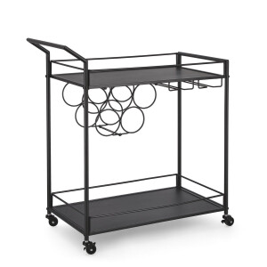 Carucior servire, suport sticle, pahare Isaac 74x38x81 cm