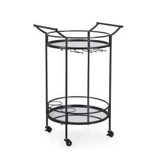 Carucior servire, suport sticle, pahare Isaac 54x45x83 cm