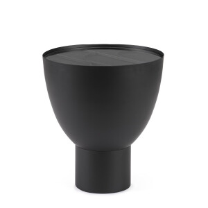 Masuta otel negru sticla Archie 40.5x45.5 cm