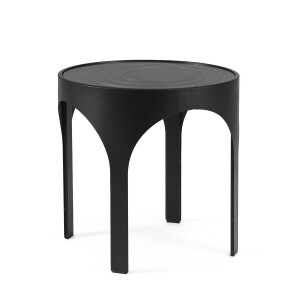 Masuta otel negru sticla Archie 50x50 cm