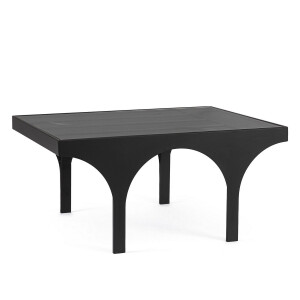 Masuta otel negru sticla Archie 80x60x38 cm