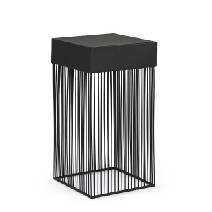 Masuta otel negru Yasline 30x30x60 cm