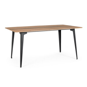 Masa mdf natur otel negru Mely 160x90x75h