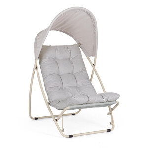 Fotoliu gradina textil otel bej Taito 113x86x142h