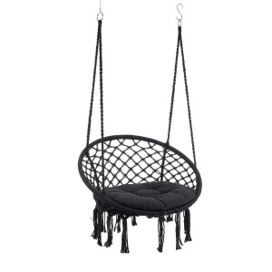 Set 2 hamace bumbac negru Javier 80x130 cm