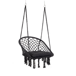 Set 2 hamace bumbac negru Javier 88x69x130 cm