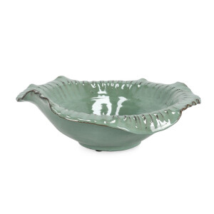 Bol decorativ teracota verde Esma Ø34,5x12h