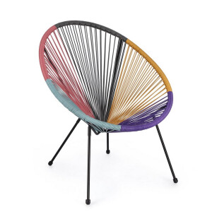 Set 4 fololii otel textil multicolor Parker 72x78x89h