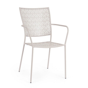 Set 4 scaune otel bej Lizette 54x55x89 cm