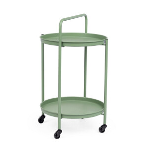 Carucior servire otel verde Austin Ø44.5x70h