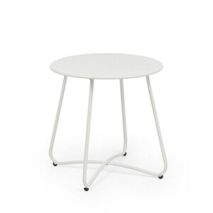 Masuta cafea otel alb Austin Ø45x45h