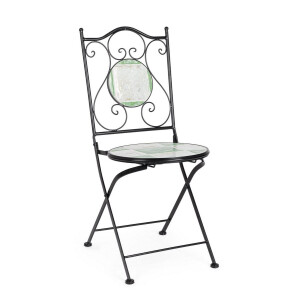 Set 2 scaune pliabile otel ceramica multicolora Loire 38x46x92h