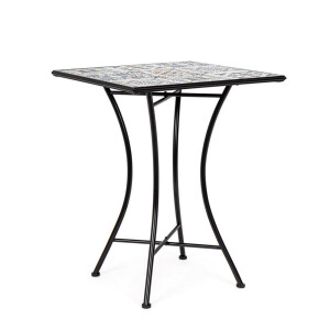 Masa otel ceramica multicolora Mykonos 60x60x75h