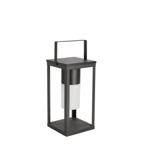 Felinar incarcare solara otel negru 17x17x38h