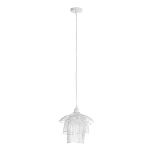 Set 2 lustre metal alb Ciad 30x29x26 cm