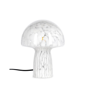 Veioza sticla alba gri Carysa Ø20x25,5h