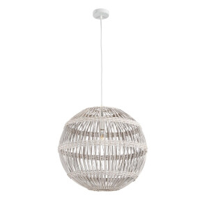 Lustra ratan alb Praia 50.5x47 cm