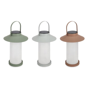 Set 3 felinare incarcare solara otel multicolor Noriko Ø19,5x27,5-36h