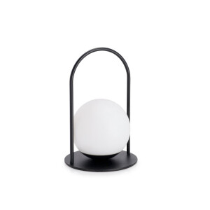 Veioza uz interior, exterior alba neagra Pansy Ø13,5x21h