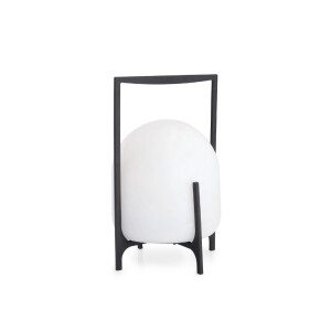 Veioza uz interior, exterior alba neagra Cumin Ø17,6x27h