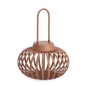 Felinar cu leduri otel caramiziu Saryn Ø20x26h