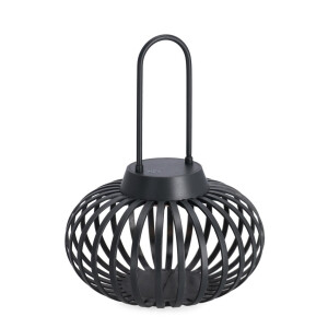 Felinar cu leduri otel gri Saryn Ø20x26h