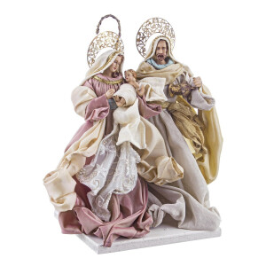 Figurina Nasterea Domnului textil multicolor 15,2x10,2x38,5h