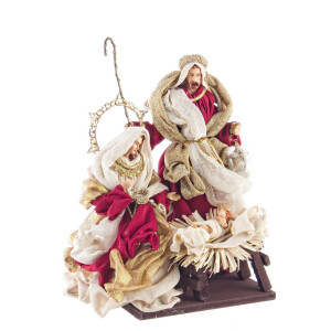 Figurina Nasterea Domnului textil multicolor 23x18x28h