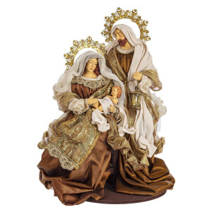 Figurina Nasterea Domnului textil multicolor 29x29x53h