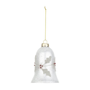 Set 12 ornamente Clopotel brad Craciun sticla multicolora Sibyl Ø7,3x10,5h