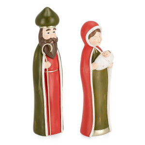 Set 2 figurine Nasterea Domnului polirasina 15,5x6,5x30h