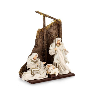 Figurina Nasterea Domnului textil multicolor Devotion 24x14x33h