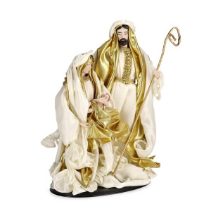 Figurina Nasterea Domnului textil multicolor Simplicity 19x14x31h