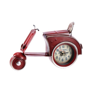 Ceas masa Scuter Retro fier rosu 32 x 8 x 20 cm