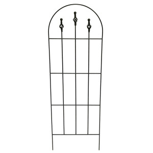 Suport flori fier negru 40 x 4,5 x 122 cm