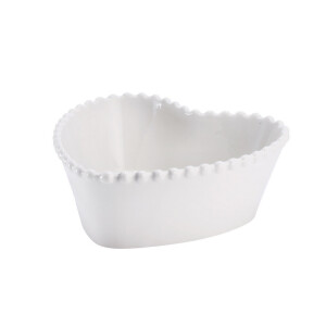 Bol ceramica alba Inimioara  23 x 23 x 8,5 cm