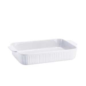 Bol ceramica alba termorezistenta 36 x 21,5 x 6 cm